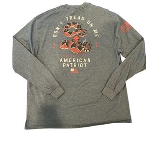 Howitzer “Don’t Tread on Me - American Patriot” Long Sleeved Blue T-shirt L